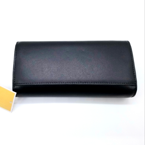 NWT Michael Kors Black Large Travel Carryall Leather Wallet Billfold Coin - Picture 13 of 13